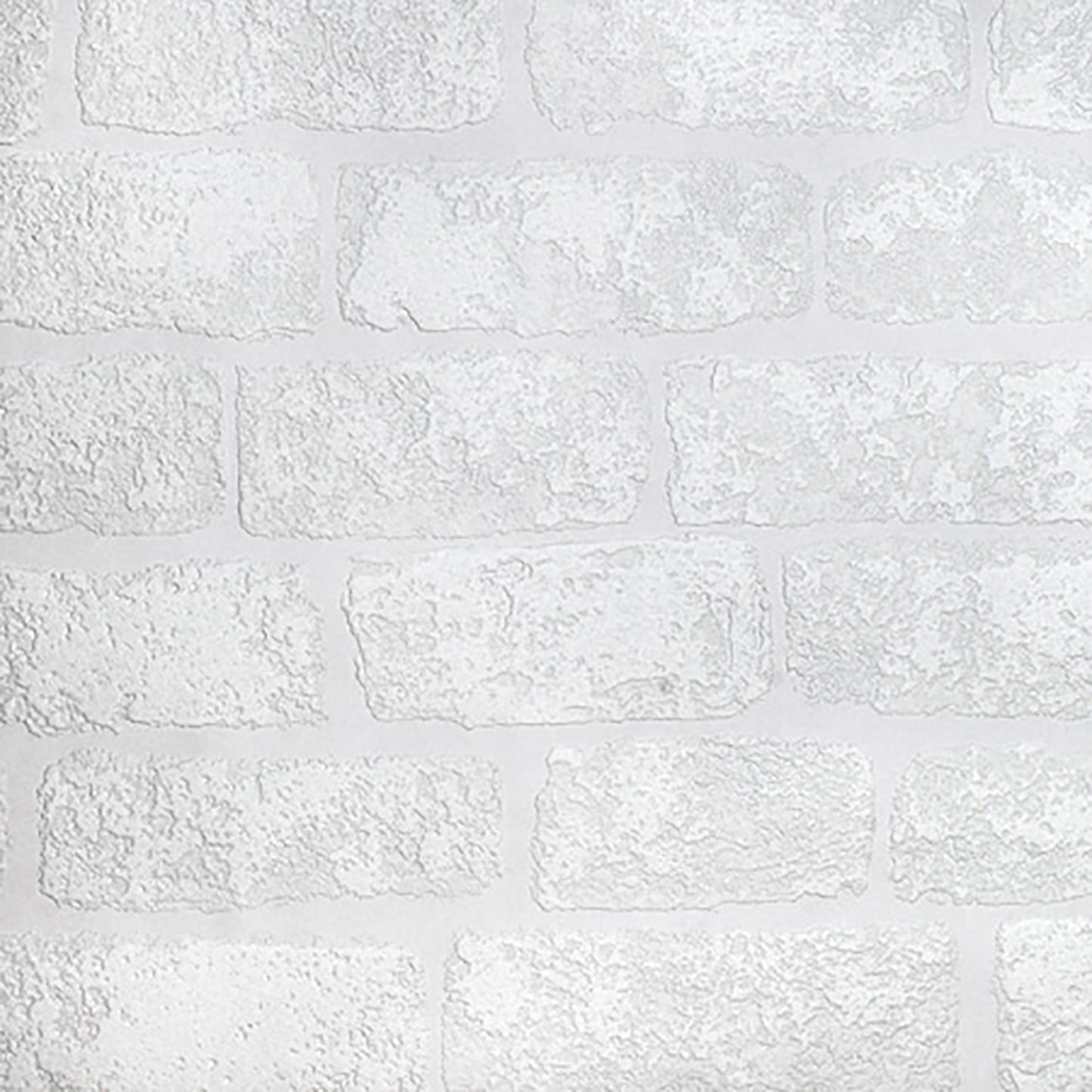 Brewster Lincolnshire Brick White Luxury Vinyl Paintable Wallpaper, 20-in by 33-ft