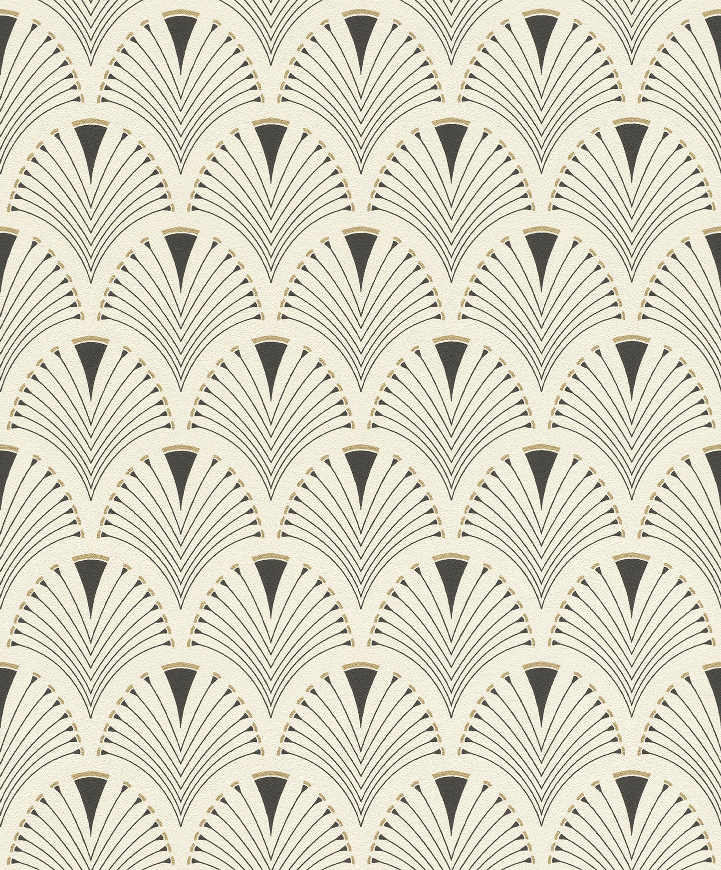 Rasch Ruhlmann Cream Fan Wallpaper, 20.5-in by 33-ft