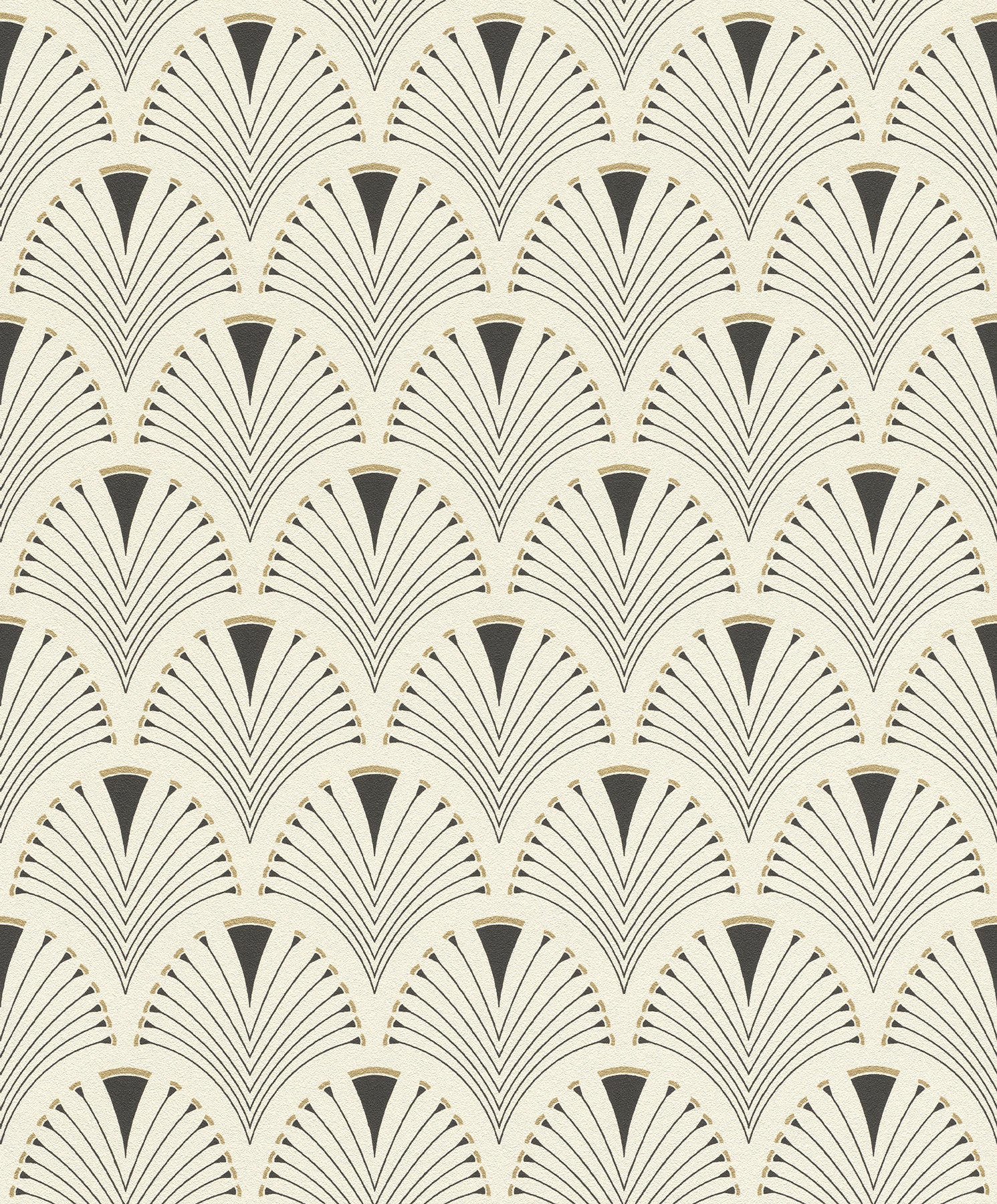 Rasch Ruhlmann Cream Fan Wallpaper, 20.5-in by 33-ft