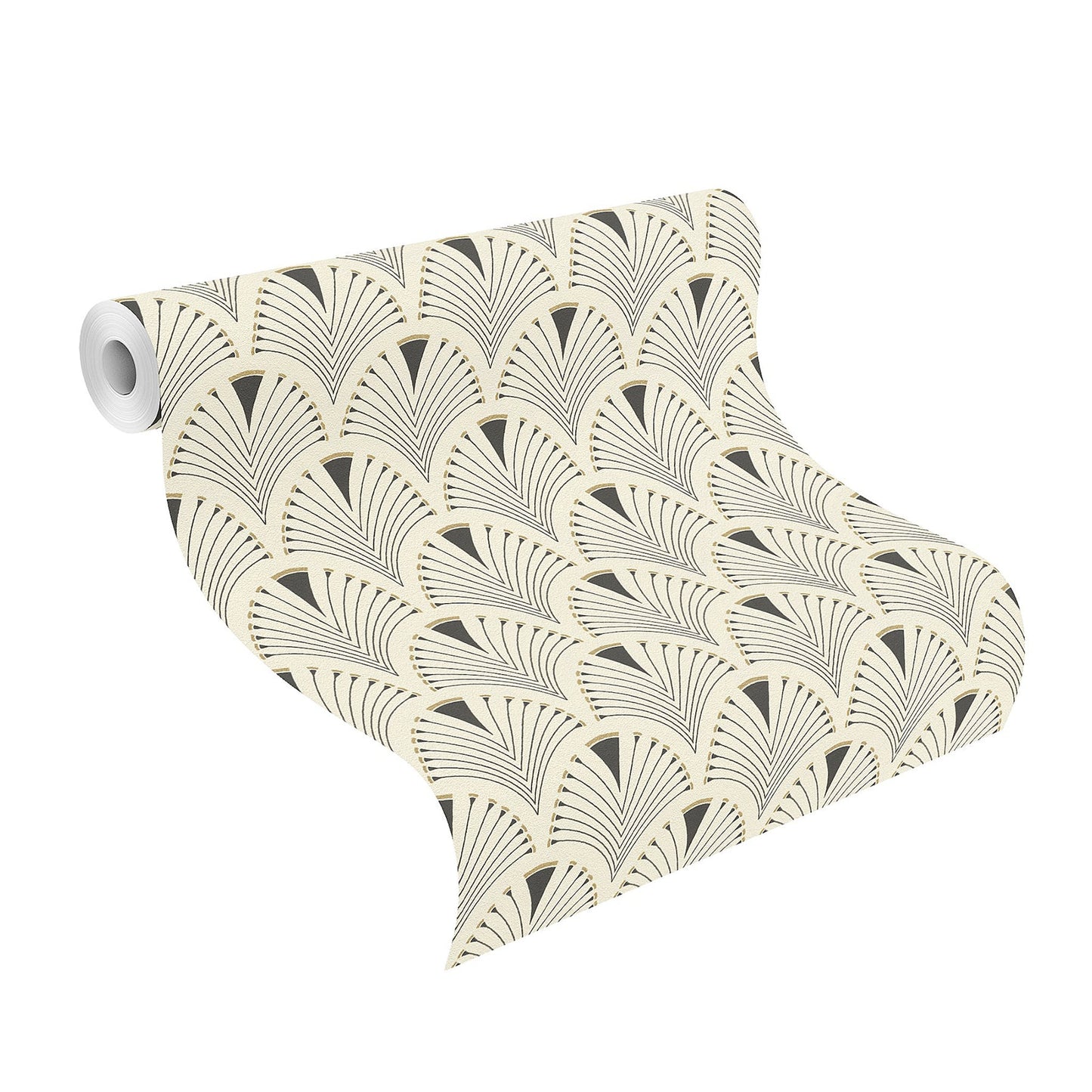 Rasch Ruhlmann Cream Fan Wallpaper, 20.5-in by 33-ft