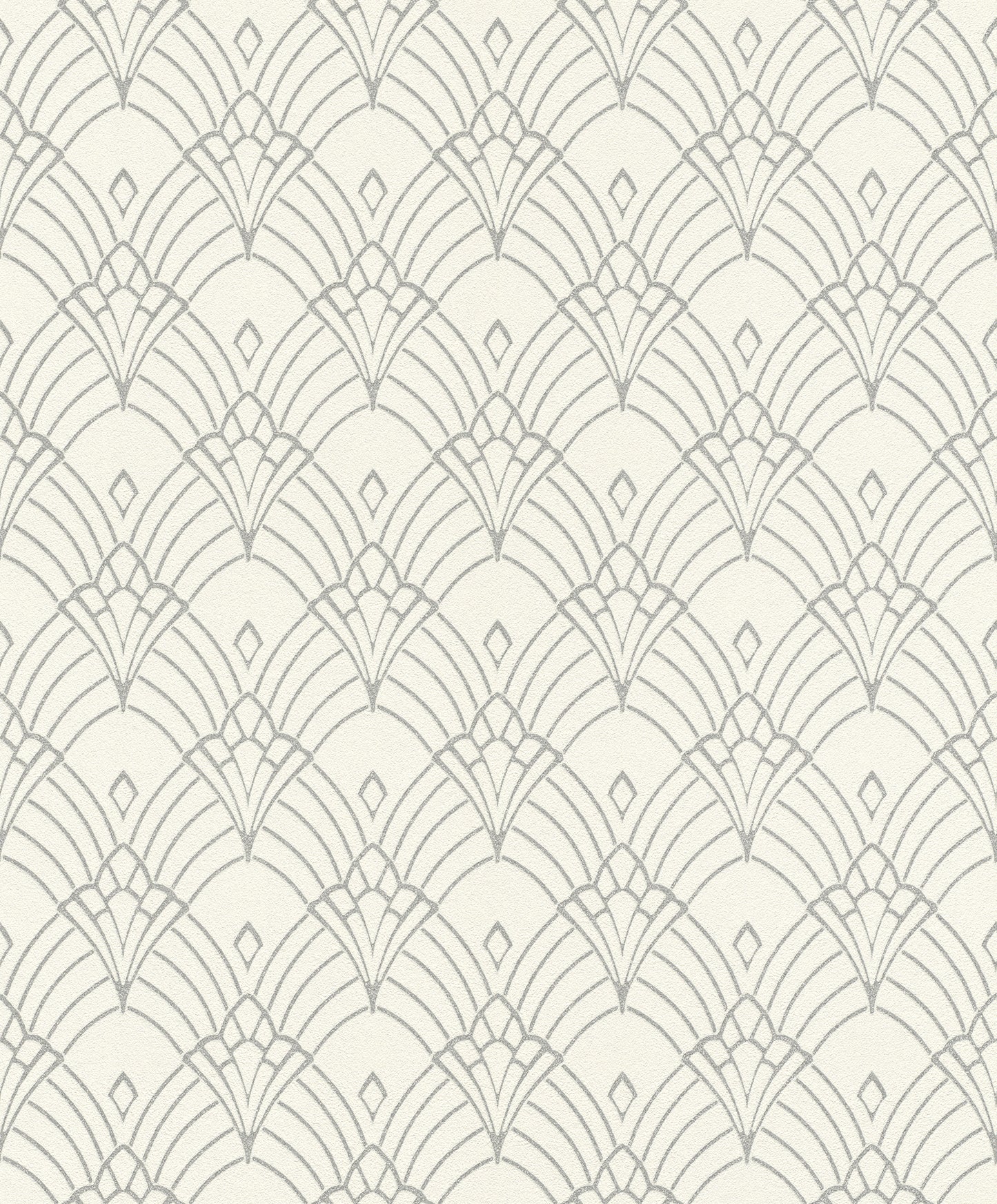 Rasch Rooney White Fan Wallpaper, 20.5-in by 33-ft