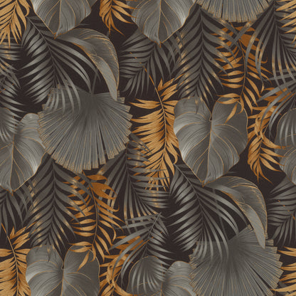 Rasch Valdivi Black Palm Fronds Wallpaper, 20.9-in by 33-ft