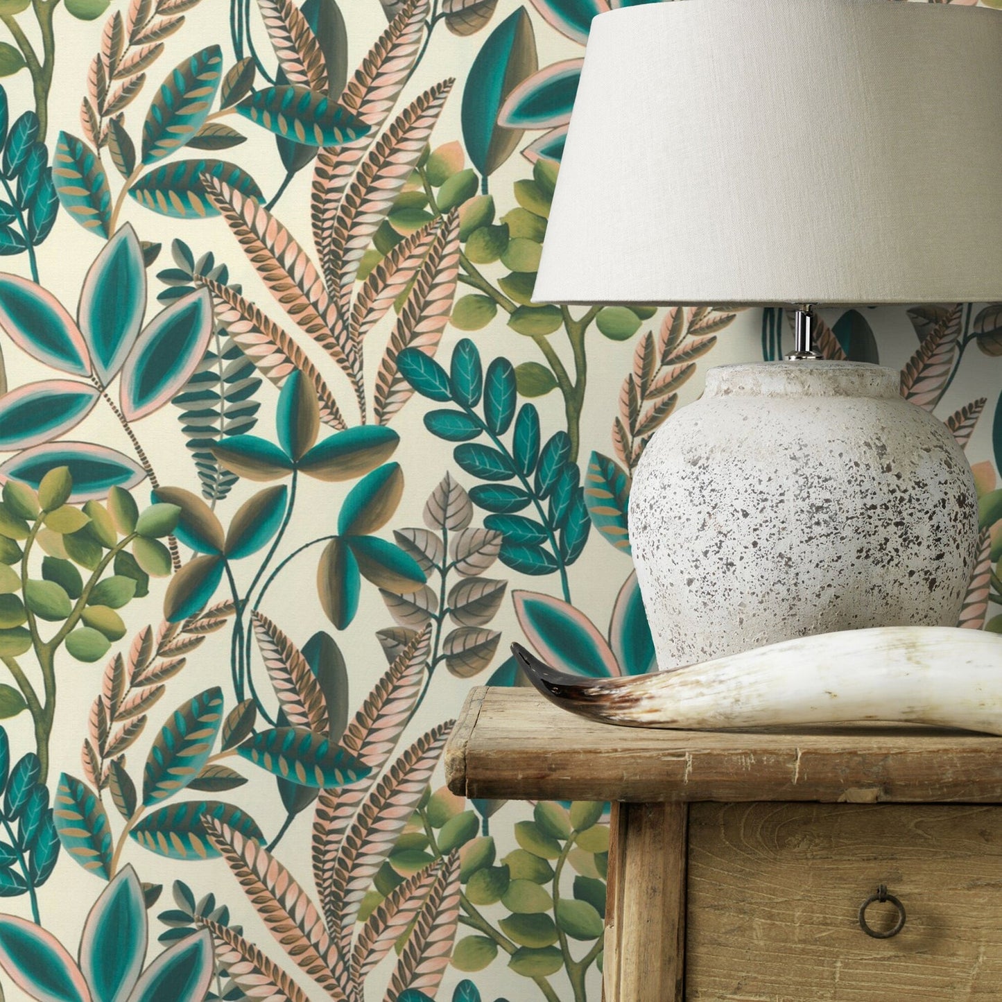 Rasch Liani Cream Painterly Botanical Wallpaper, 20.9-in by 33-ft