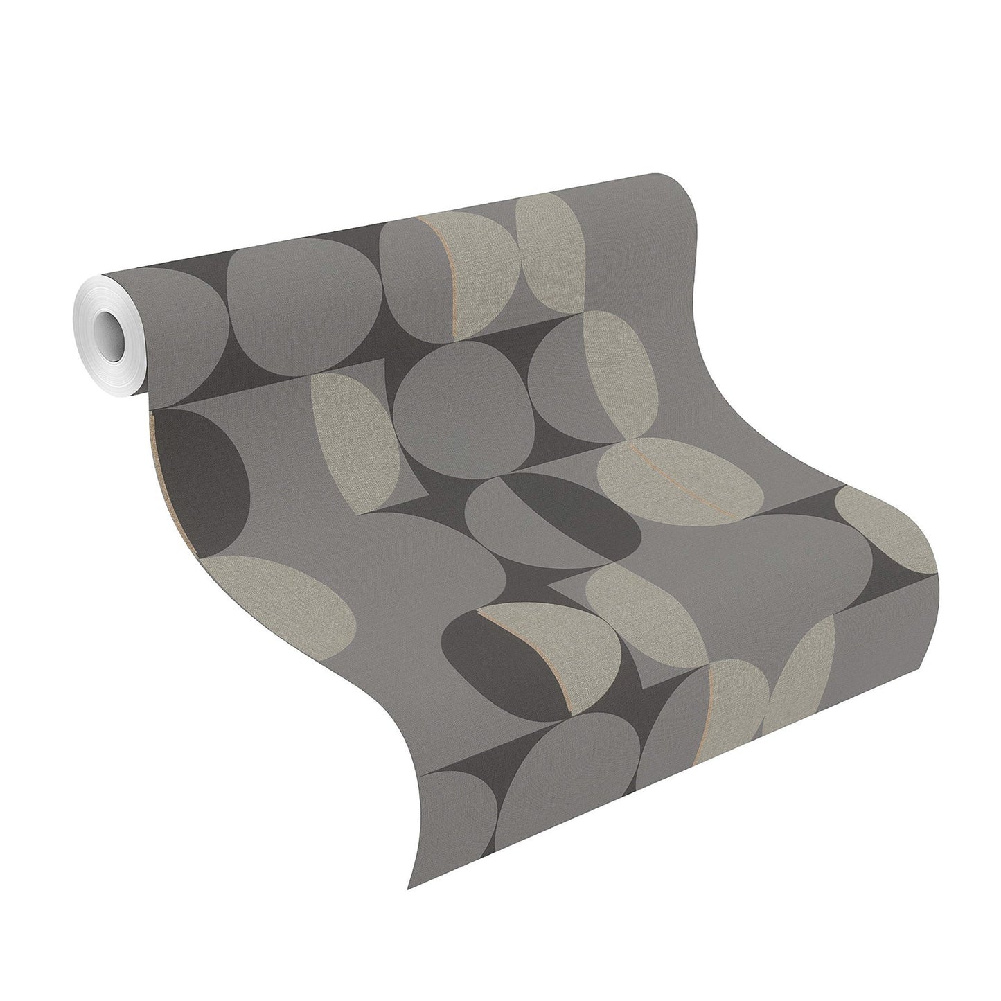 Rasch Cakara Grey Geometric Wallpaper, 20.5-in by 33-ft