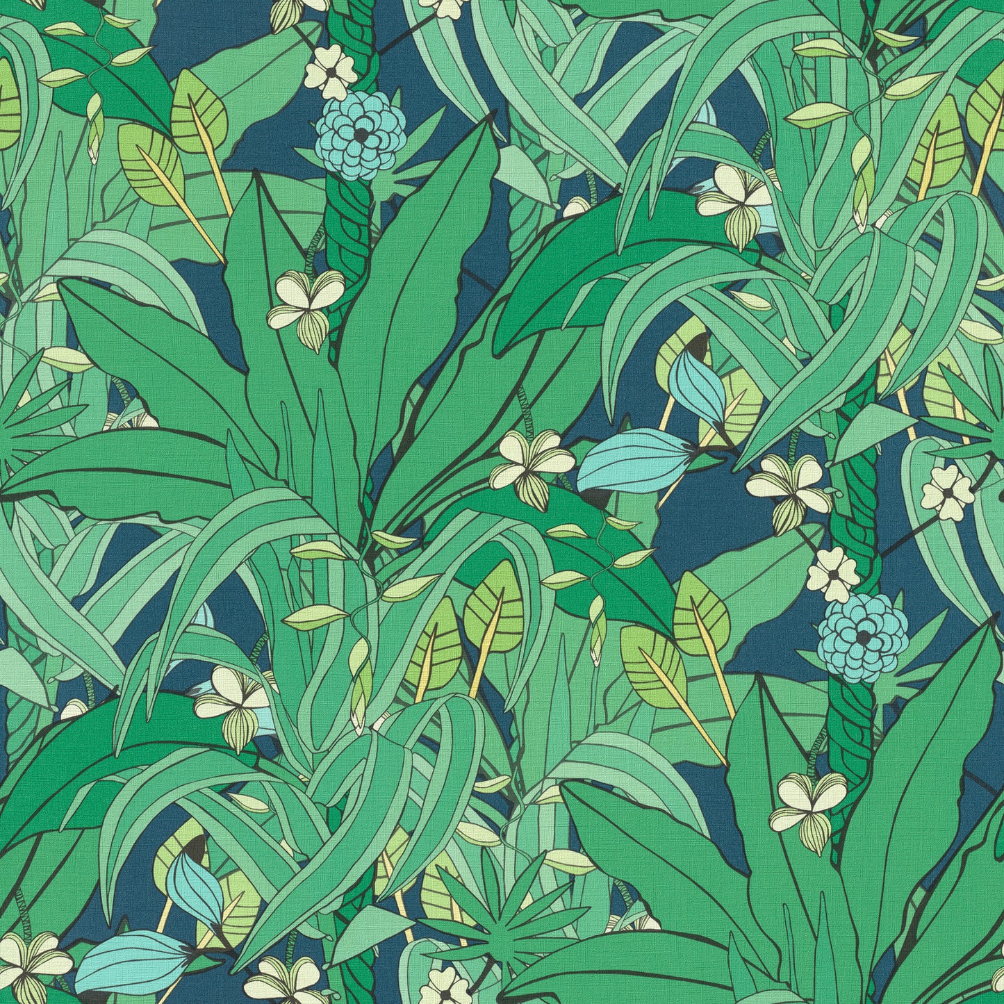 Rasch Manipur Green Jungle Canopy Wallpaper, 20.5-in by 33-ft