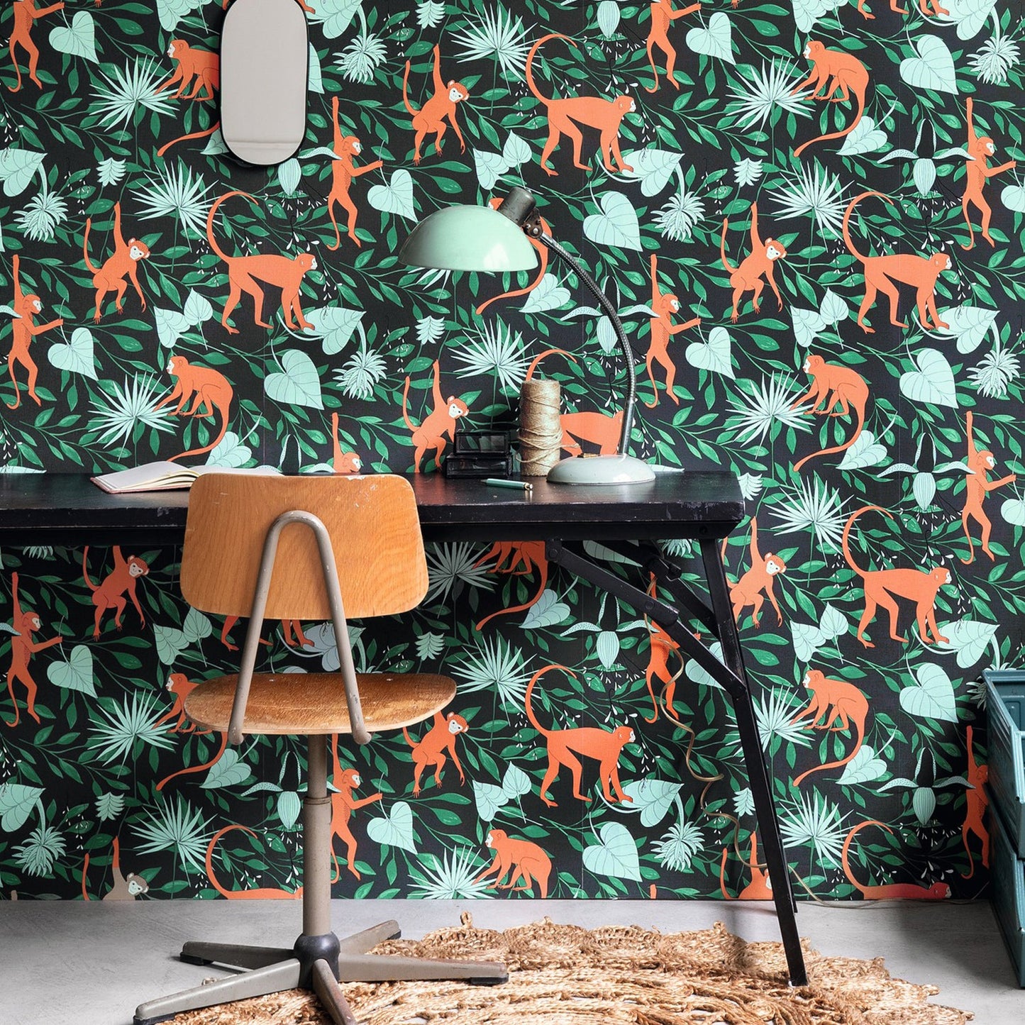 Rasch Langur Black Monkey Troop Wallpaper, 20.5-in by 33-ft