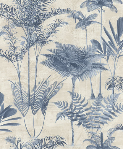 Rasch Kinabalu Blue Rainforest Wallpaper, 20.9-in by 33-ft