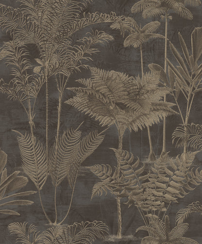 Rasch Kinabalu Black Rainforest Wallpaper, 20.9-in by 33-ft