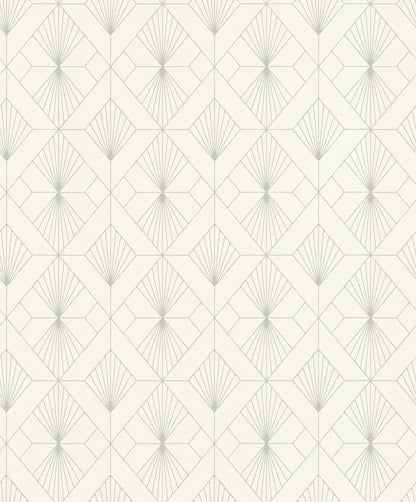 Rasch Henri Off White Geometric Wallpaper, 20.5-in by 33-ft