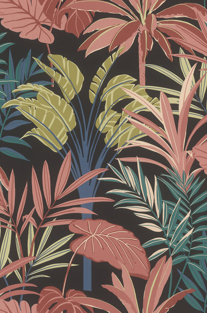 Rasch Rudyard Pink Tropical Flora Wallpaper, 20.9-in by 33-ft