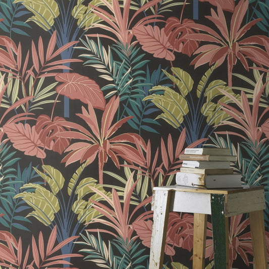 Rasch Rudyard Pink Tropical Flora Wallpaper, 20.9-in by 33-ft