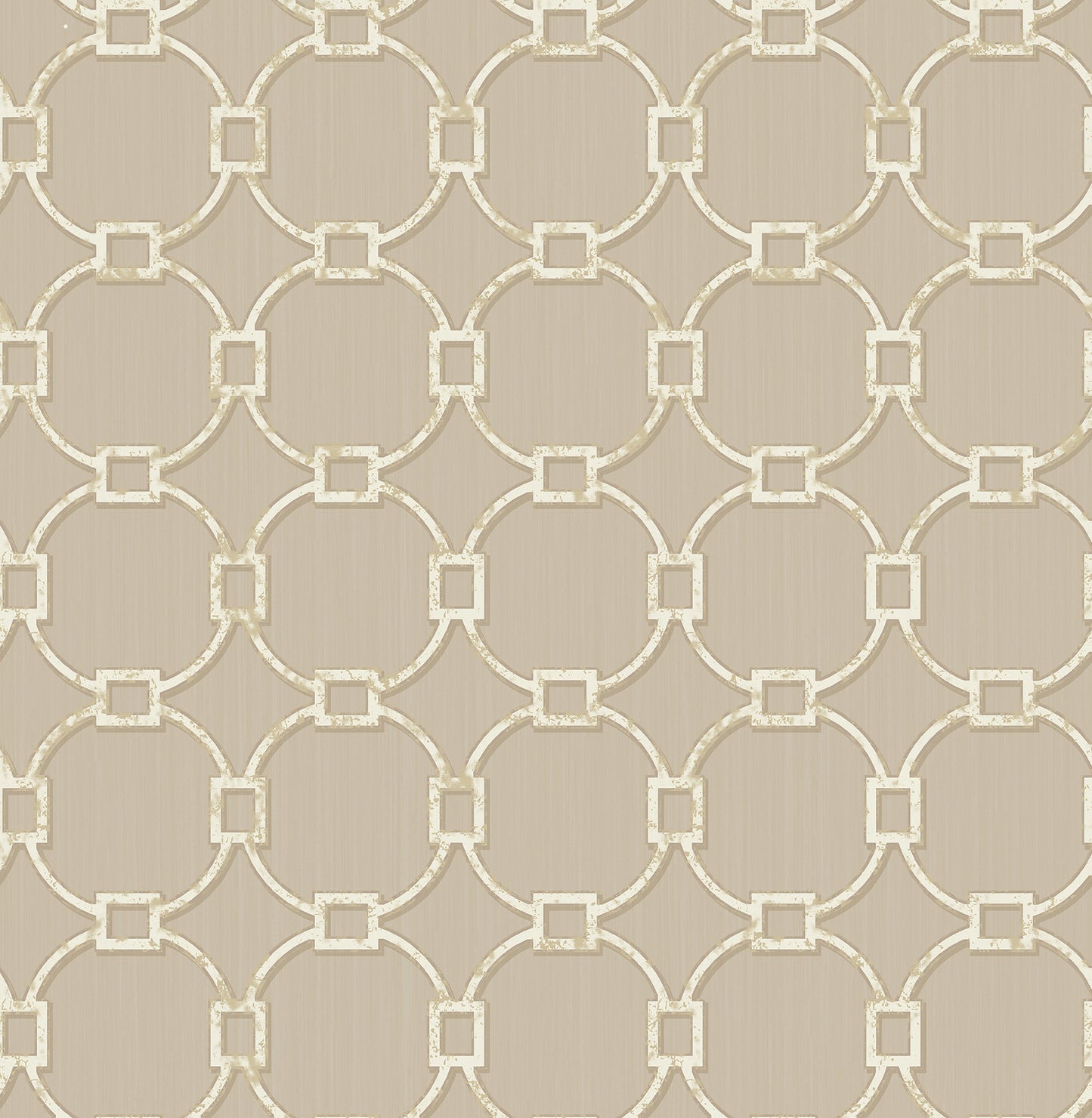 Brewster Charlemagne Links Pewter Trellis Wallpaper, 20.5-in by 33-ft