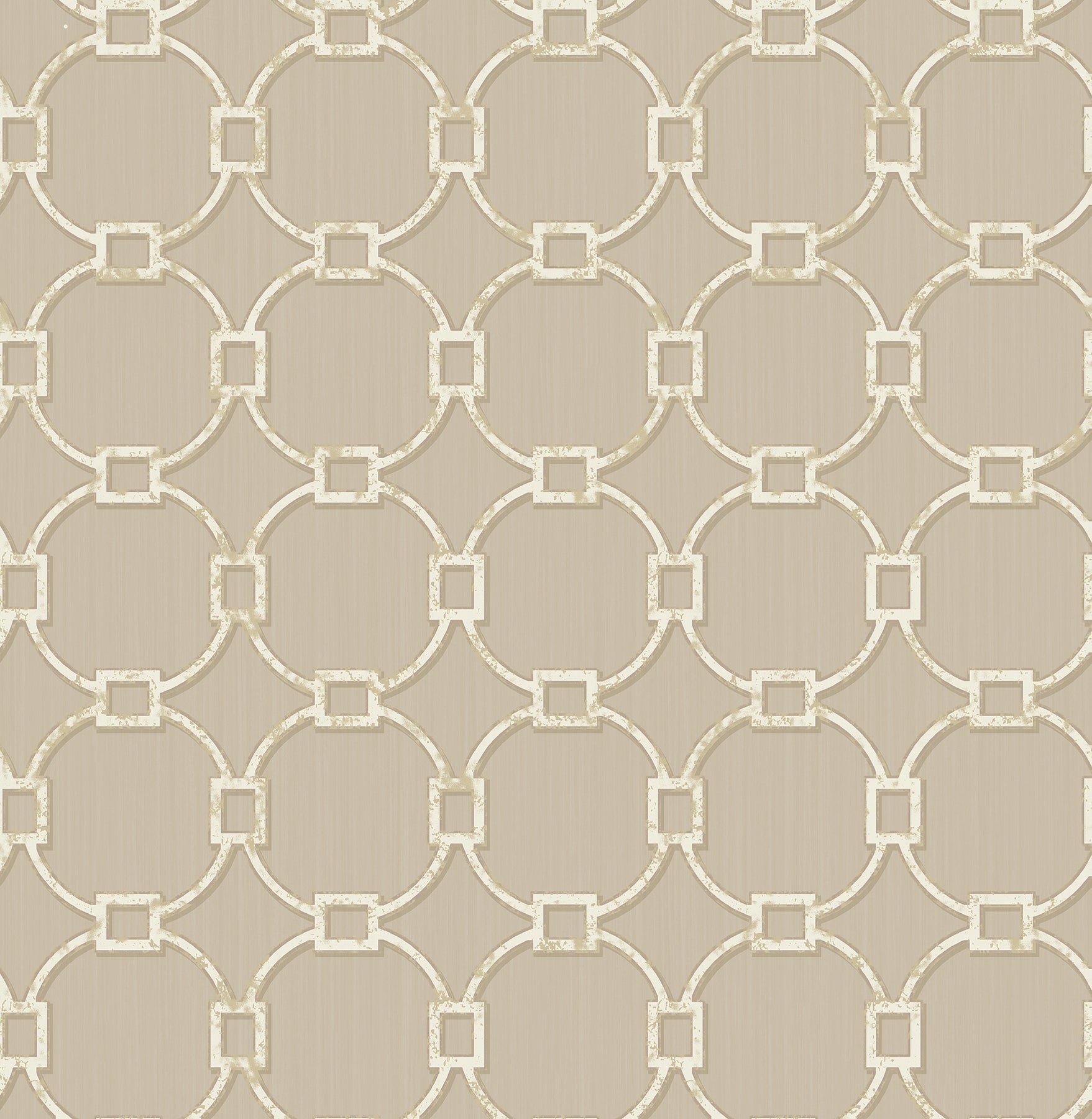 Brewster Charlemagne Links Pewter Trellis Wallpaper, 20.5-in by 33-ft