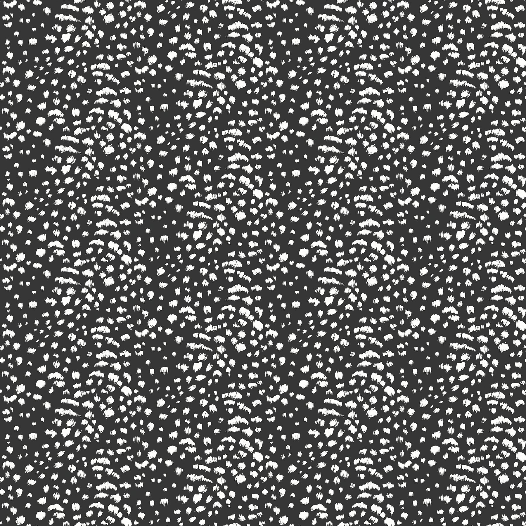 ohpopsi Ula Black Cheetah Spot Wallpaper, 19.7-in by 33-ft