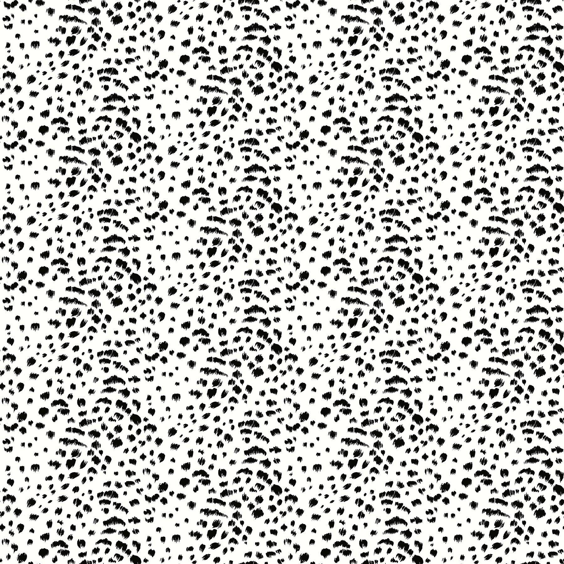 ohpopsi Ula White Cheetah Spot Wallpaper, 19.7-in by 33-ft