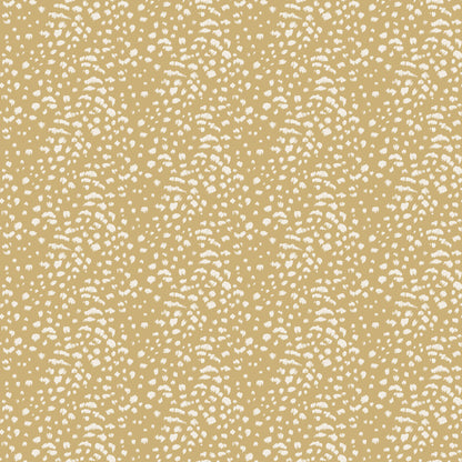 ohpopsi Ula Mustard Cheetah Spot Wallpaper, 19.7-in by 33-ft