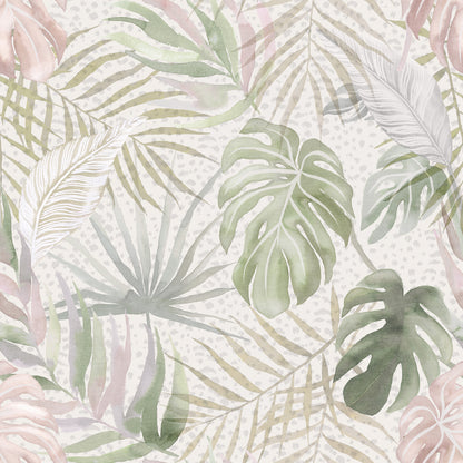 ohpopsi Lana Sage Tropica Wallpaper, 19.7-in by 33-ft