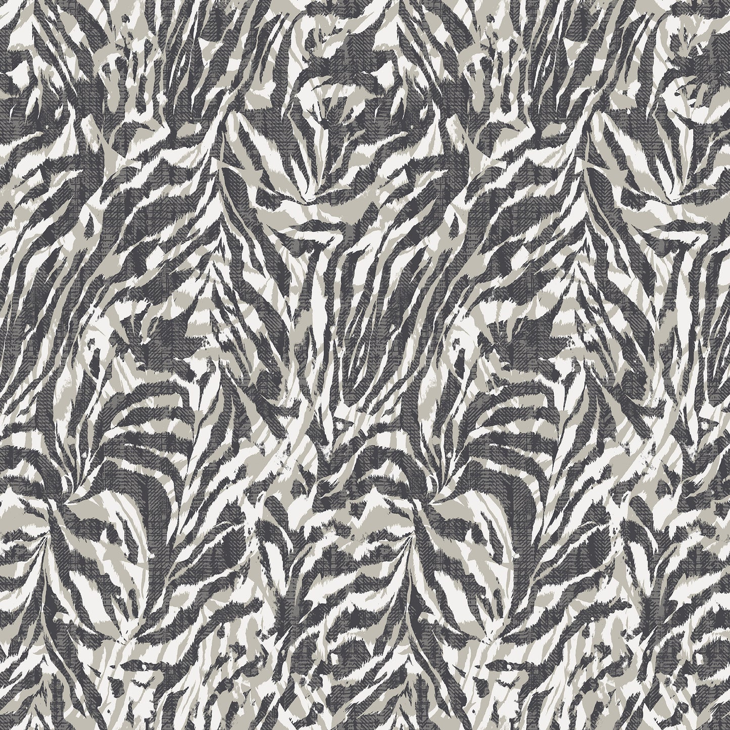 ohpopsi Davy Charcoal Zebra Wallpaper, 19.7-in by 33-ft